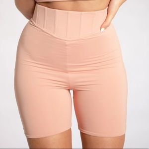 Meshki corset high waisted shorts